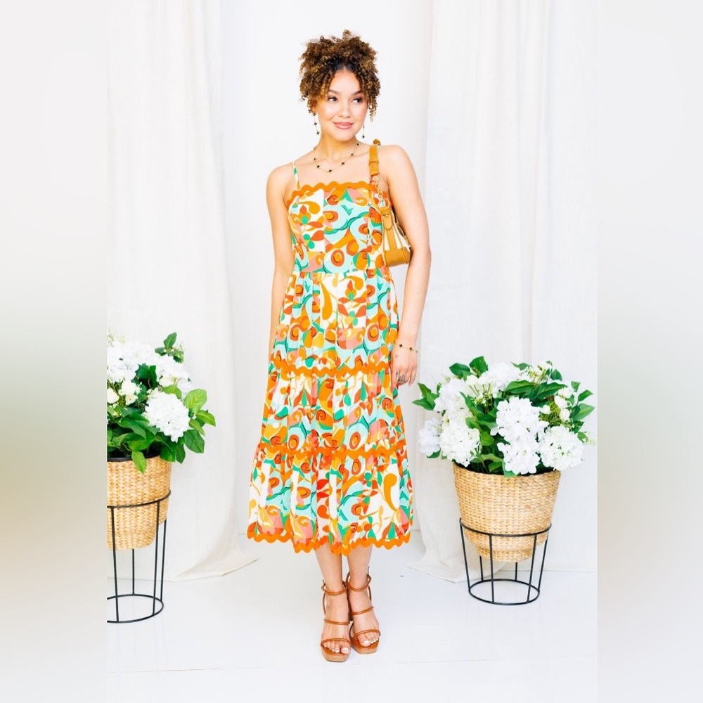 Peachy Keen Midi Dress
